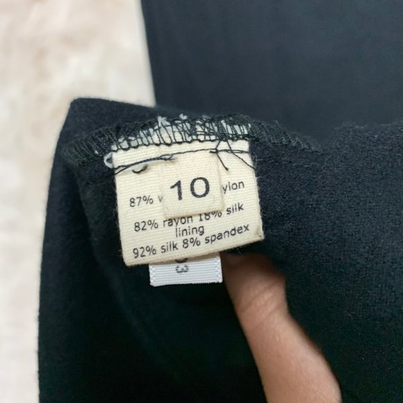 LA'T by L'AGENCE Black Wool Mix Maxi Formal Dress - Picture 3 of 8